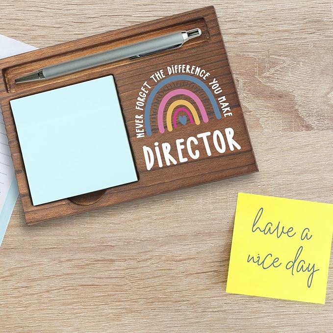 Director Gifts Sticky Note Holder, Thank You Gift for School Director, Program Executive Leader, Education Appreciation Week, Graduation or Holiday Recognition PB020