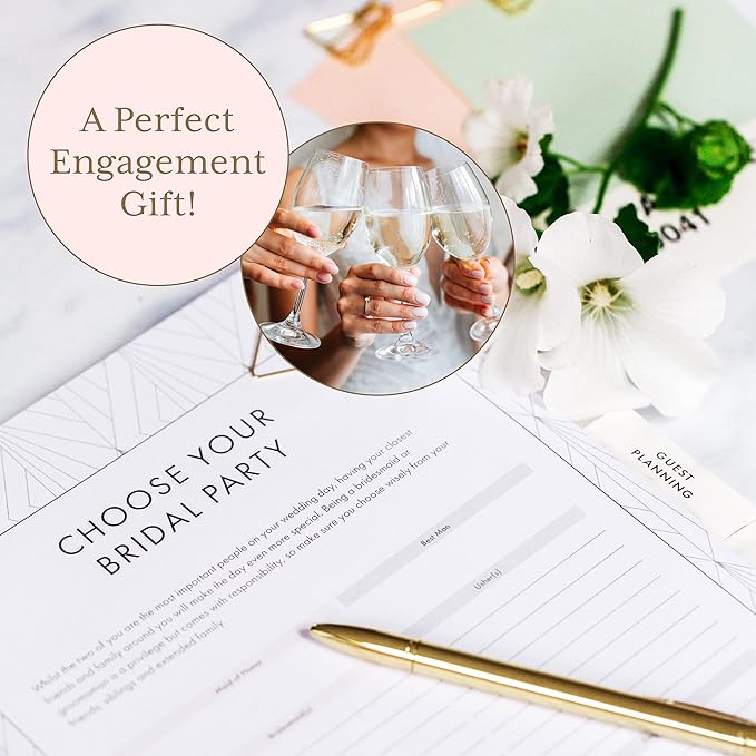 Your Perfect Day Wedding Planner Book and Organizer - Wedding Planner Book - Bridal Planning Binder with Countdown Calendar - Bride Gifts - (MARBLED)