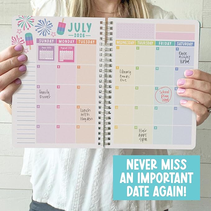 2 Year Monthly Planner 2026-2027 - 2 Year Planner 2026-2027, Monthly Calendar 2026-2027, Calendar Book, Pink Calendars, Planners & Organizers