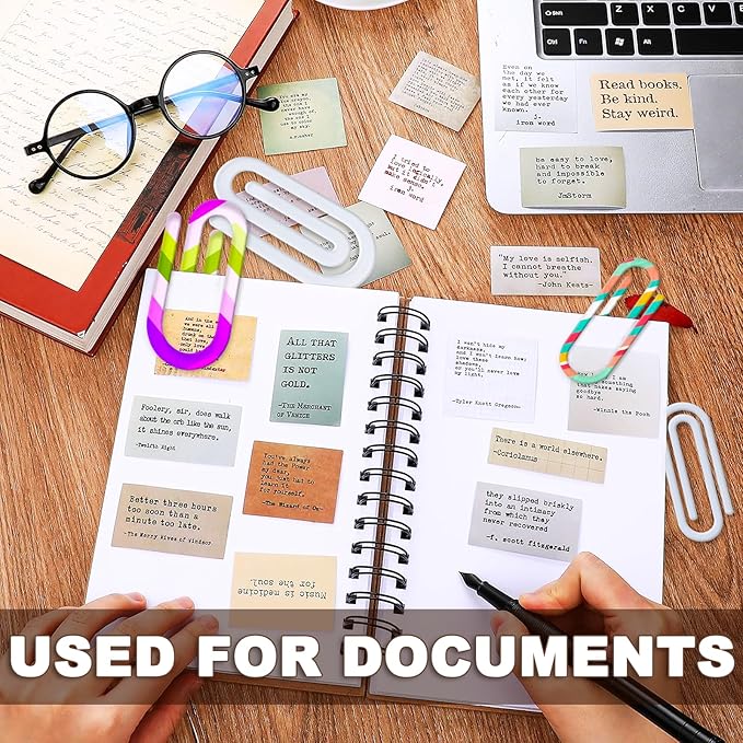 10 Pack Sublimation Blanks Acrylic Paper Clips, 4" x 2" Jumbo Paper Clips Clear for Heat Transfer DIY Design, School Classroom Stationery Office, Home Gift Crafts Supplies