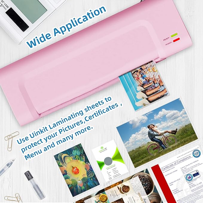 Uinkit 4Mil 100Pack Legal Size Laminating Sheets, 9X14.5-Inches Laminate Pouches, Extra Protector for Clear Photo Sticker Papers, Use in Office School Supplies with Thermal Laminator Machine
