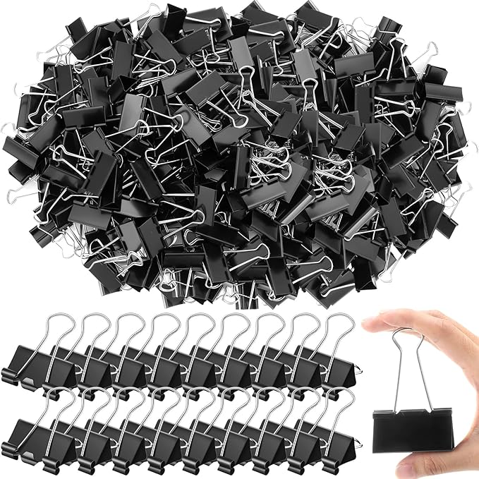 Jetec 200 Pcs Extra Large Binder Clips Bulk 2 Inch Metal Jumbo Binder Clips Office Supplies Black Paper Clamps for Teachers Students Office Business Supplies