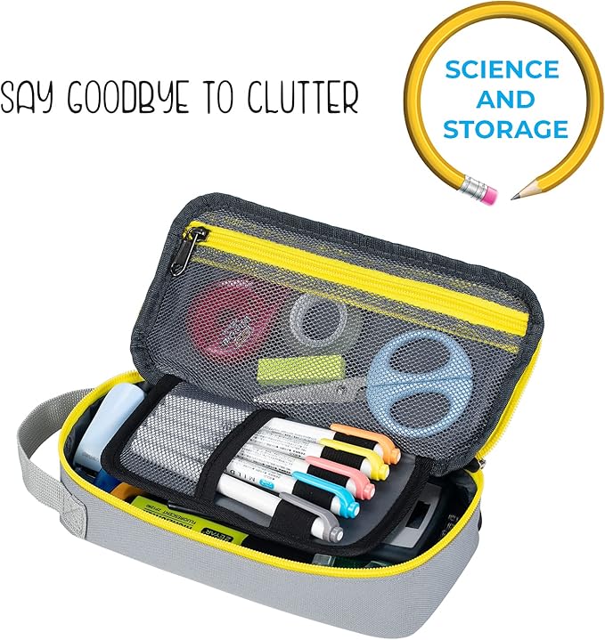 ECHSRT Large Pencil Case, Aesthetic Pen Pouch with Big Capacity, Minimalist Portable Stationery Bag with Handle for Office Organizer Aesthetic Pencil Cases