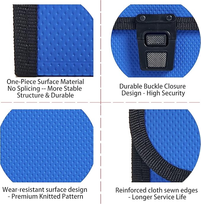 JIZISO Legal Size 13 Pocket Accordian File Organizer Expanding File Folder for FC A4 Paper, Briefcase File Case with Durable Handle & Buckle Closure for School Home & Business (Blue-2)