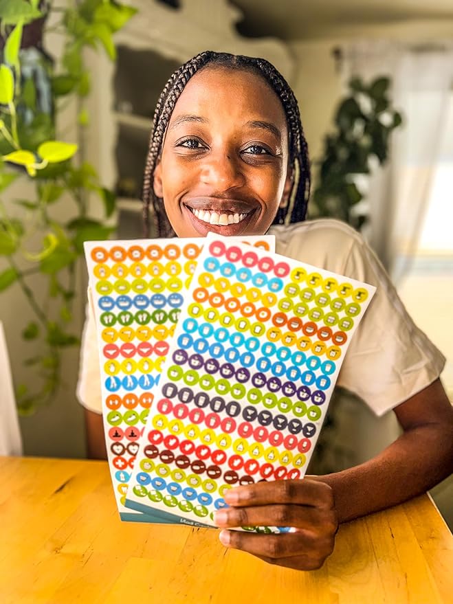 Vladi Creative Small Icons Productivity Boosting & Stay Focused Planner Stickers - 2210 pcs / 14 Sheets Mini Icons Value Pack - Planner Accessories - Perfect for Calendars, Journals, & Scrapbooking