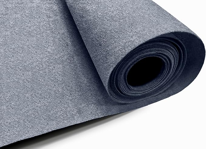 EOVEA | Acrylic Felt Fabric by The Yard - Non-Stiff, Soft Material - 72" Wide - 1.6mm Thick Felt Sheets for DIY Crafts, Sewing, Upholstery, Cushion, PaddingCharcoal Grey, 5 Yard