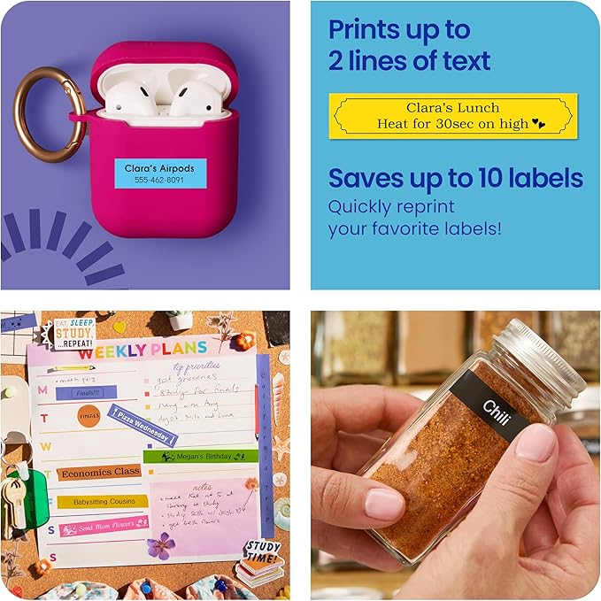 Brother P-Touch PT-N25BTV3 Personal Connected Label Maker, Bluetooth, Design&Print2 app, Portable, Handheld, 3 Sample Label Tapes Included, Prints with P-Touch Btag½â€ (12mm) Wide Tapes