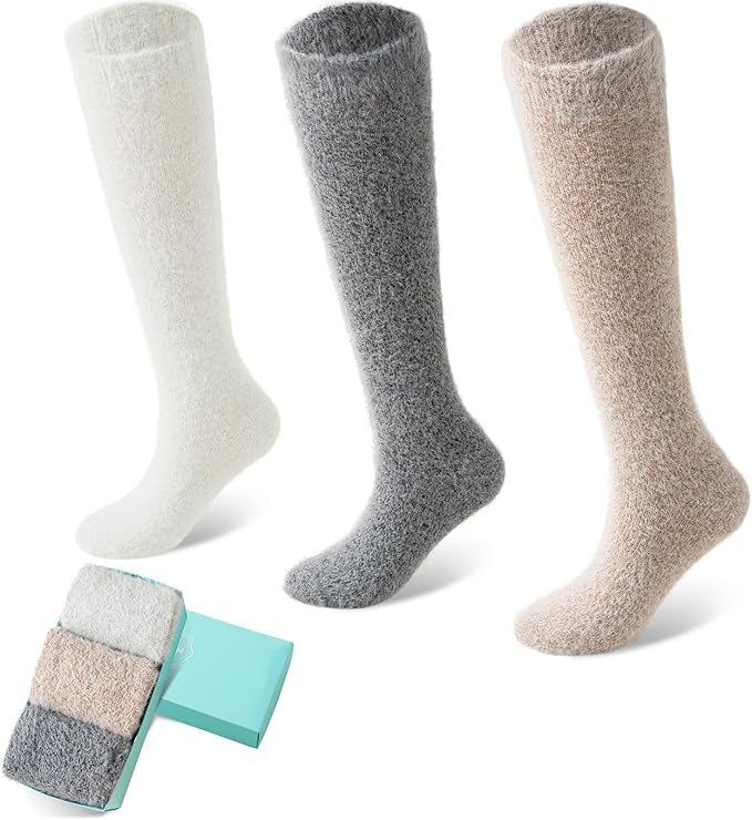 5 Pairs Fuzzy Soft Cozy Comfortable Socks for Women, Casual Sleep Comfy Socks, Perfect Warm Winter Gifts for Women