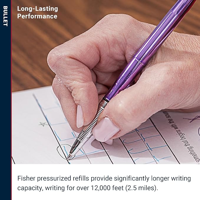 Fisher Space Pen Bullet Pen, Purple Haze, Ballpoint, Brass, Black Ink, Gift Box