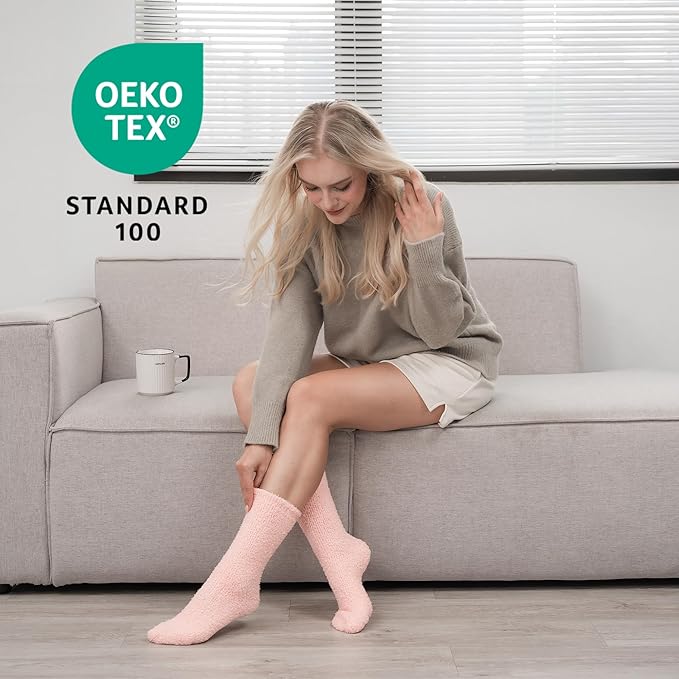 CoolMate GLOBAL Fuzzy Socks for Women Gift Box, Cozy, Soft, Comfy & Cloud-Like Socks, Plush, Durable for Spa, Home