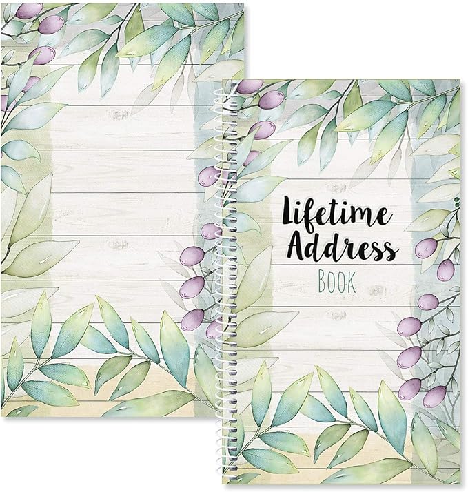 Current The Best Days Address Book-94 Pages; Small 5"" x 8-1/2"" Size for Purse or Office, Spiral Bound Soft Cover Organizer for Contacts, Addresses, Email, & Phone Numbers + 50 Replacement Stickers"