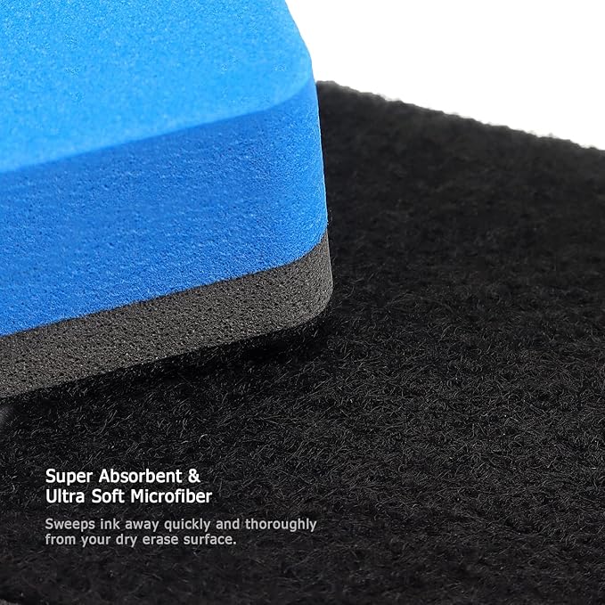 Tamaki 12 Pack Magnetic Whiteboard Eraser, Dry Eraser Board Erasers, Dry Erasers for White Board, Whiteboard Erasers for Kids Classroom, Blue