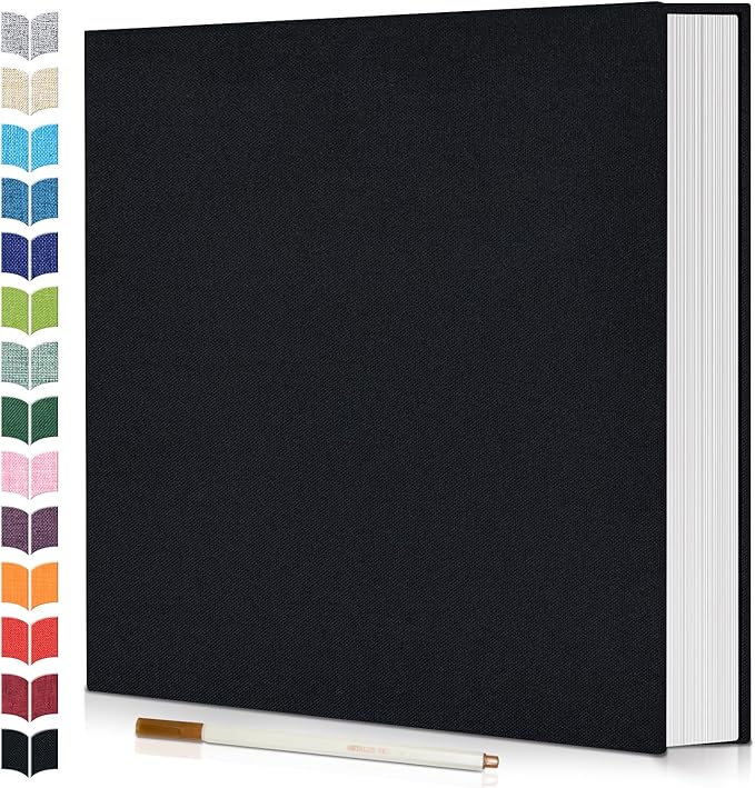 Photo Album Self Adhesive Scrapbook,120 Pages Large Photo Book for 4x6,5x7,8x10 Pictures,DIY Album for Baby Wedding Family Travel Birthday,with Metallic Pen and Scraper