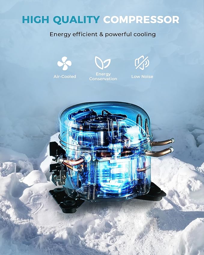 EUHOMY 12 Inch Wine Cooler Refrigerator, Wine Fridge 18 Bottles, Built-in or Freestanding with Double-Layer Tempered Glass Door, Mini Fridge with Quiet and Temperature Memory Function