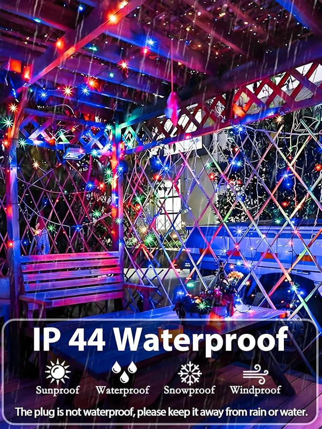 1000 LED Multicolored Christmas Lights Indoor Outdoor, Super Long 330 FT Green Wire String Lights with Memory & Timer & 8 Modes, Waterproof Fairy Light for Xmas Tree Party Yard Garden Christmas Decor