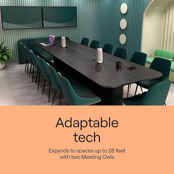 Owl Labs Meeting Owl 3 - 360° 1080p HD Conference Room Camera, AI-Driven Speaker-Tracking, 18-Foot Mic Pickup - Certified for Microsoft Teams - Works with Zoom, Google Meet - Plug & Play Setup