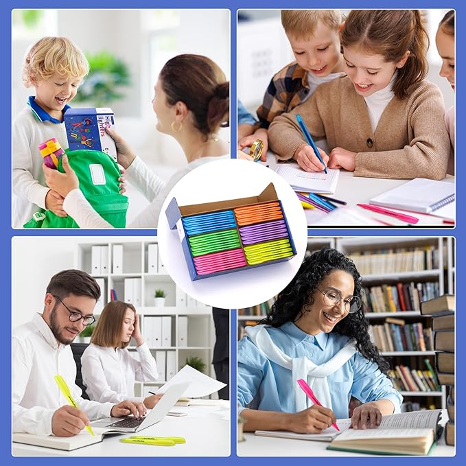 Highlighters Assorted Colors, 60 Pack Highlighters Bulk : No Bleed & Dry-Quickly, Highlighter Set : Chisel Tip & 6 Bright Colors, Highlighter Markers for school | college | office supplies