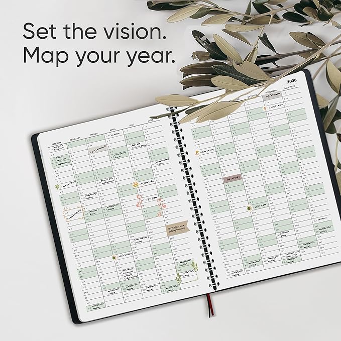 2026 Planner Weekly and Monthly – Hourly Appointment Book 2026 – Softcover, Twin-Wire Binding – Teacher Planner, Simple Design for Productivity - January 2026 to December 2026, 6.5 x 8.5