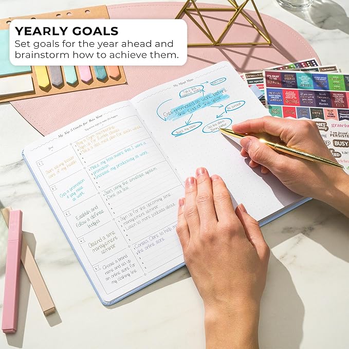 GoGirl Weekly Schedule Planner – Hourly Work & Life Planner with Time Slots – Vertical Agenda Organizer for Daily Productivity, A5 (Periwinkle)