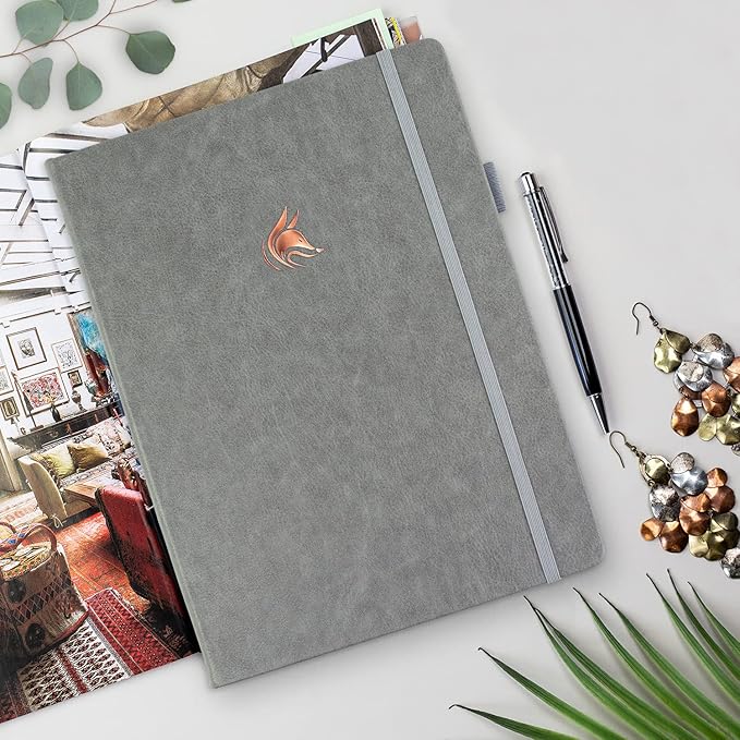 Clever Fox Planner Pro Premium – Luxurious Weekly & Monthly Planner with Budget Organizer for Productivity & Goals, Undated, A4 (Gray)