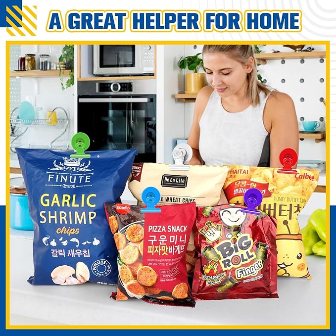 Grtard 6pack Magnetic Clips Heavy Duty, Magnet Clips for Fridge, Refrigerator Magnets, Strong Magnetic Clip,Scratch Free Magnets with Clip for Refrigerator, Whiteboard, Classroom, Locker(Colorful)