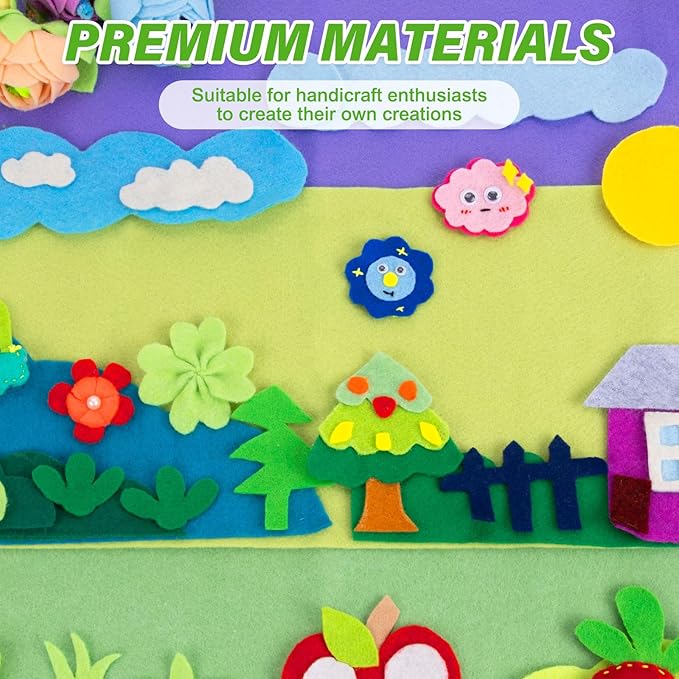 XSEINO 13 Rolls Matcha Green Felt Fabric,8"x35"(20.5x90cm) 1.4mm Thick Soft Felt Fabric Sheet for Crafts,Matcha Green Series Colors Soft Nonwoven Fabric,Fit for Decoration, Sewing, DIY Crafts