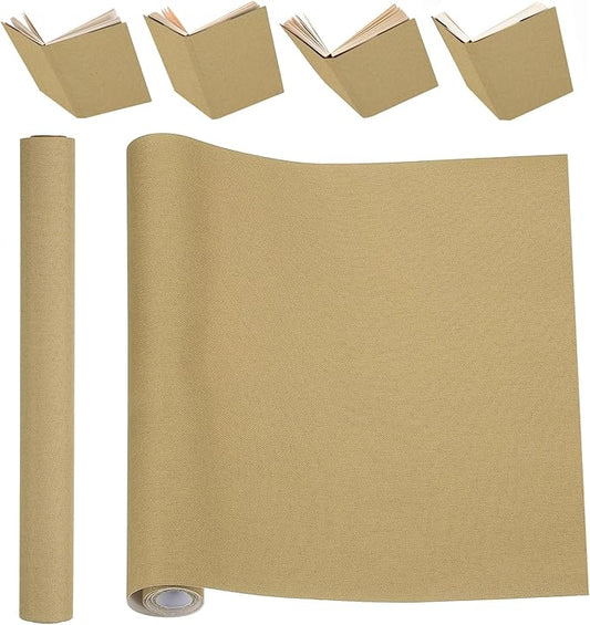 PATIKIL Book Binding Cloth, 51 x 11 Inches Book Cloth for Binding Repairing Fabric Surface Paper Backed Bookbinding Supplies, Khaki