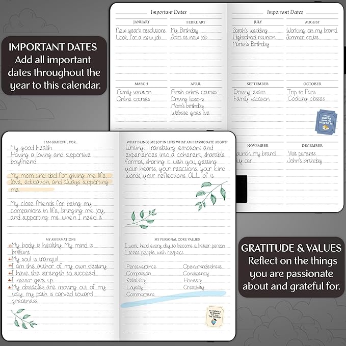 Legend Planner Pocket – Small Undated Monthly & Weekly Goal Journal and Calendar for Productivity, Mini Life Organizer Planner Perfect for Purse, Size: 3.5" x 6.2" Hardcover – Black