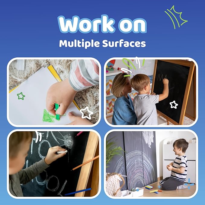 Neliblu 24-Piece Soft Pastels for Kids - Multi Color Pastel Chalk for Art Painting - Pastel Sticks Suitable on Paper, Blackboards, Sidewalk Blocks - For Kids, Adults, Professional Artists