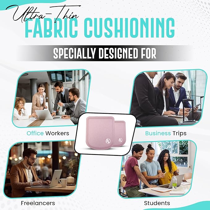 Ultra-Thin Laptop Wrist Rest Pads (Pastel Pink)