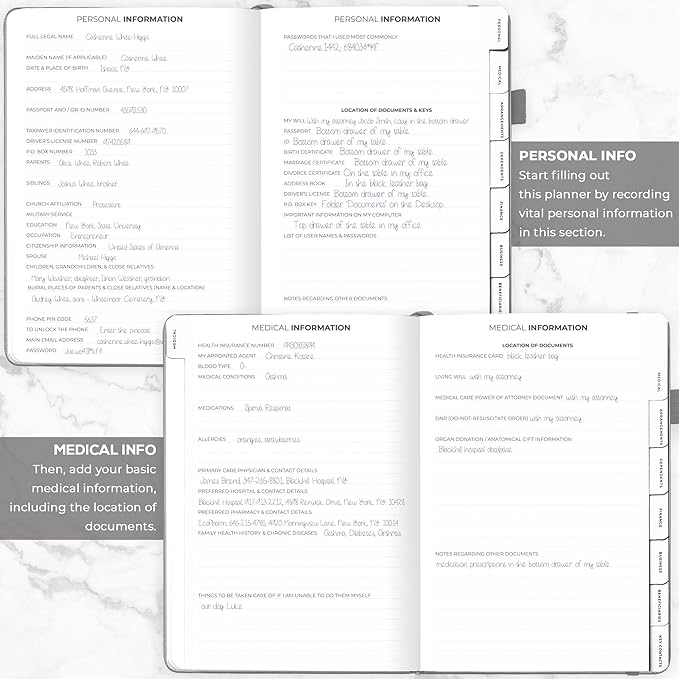 Clever Fox End of Life Planner – Final Arrangements Organizer for Beneficiary, Will Preparation, Last Wishes & Funeral Planning, A4 (Gray)