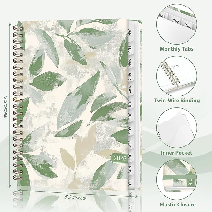 2026 Planner, Weekly and Monthly Calendar Planner Agenda, Jan 2026 - Dec 2026, Planning Academic Book, Office Desk Accessories and School Supplies - A5 (6.3'' x 8.5'')