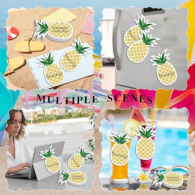 12 Pcs Pineapple Shape Sticky Notes Pineapple Sticky Note Pad Cute Fruit Self Stick Note Pads Self Adhesive Paper Message Note for Home Office School Stationery Supplies Party Gift
