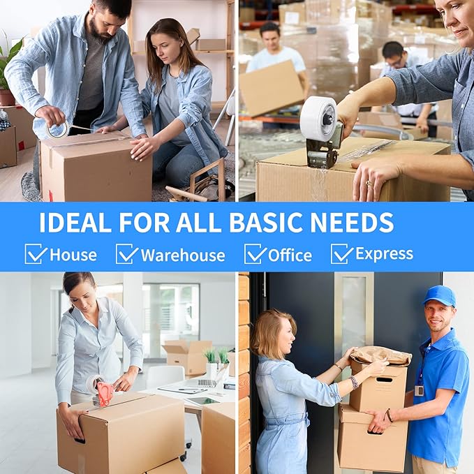 JARLINK Clear Packing Tape (36 Rolls), Heavy Duty Packaging Tape for Shipping Packaging Moving Sealing, 2.7mil Thick, 1.88 inches Wide, 60 Yards Per Roll, 2160 Total Yards