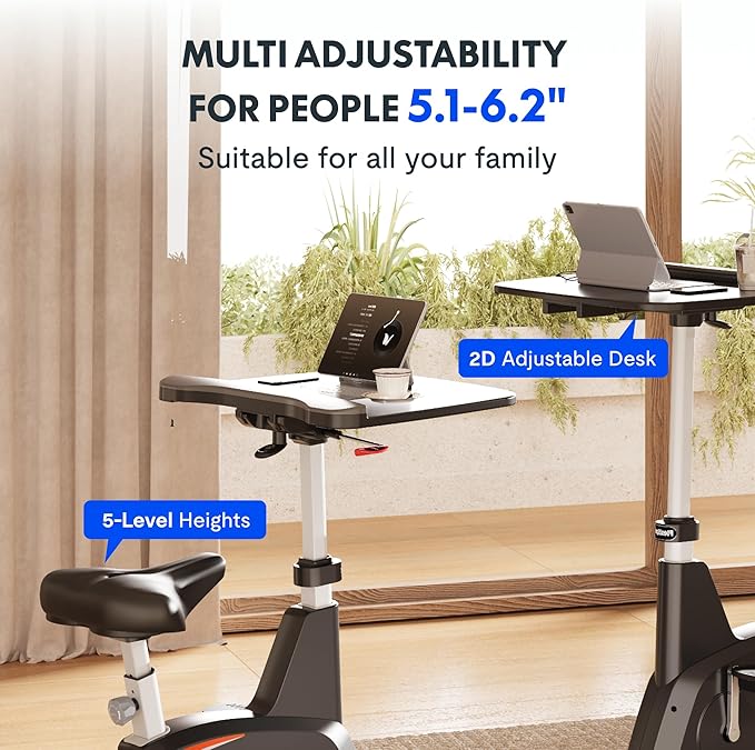 FLEXISPOT Small Standing Desk Adjustable Height Movable Rolling Desks for Teachers Laptop Desks Workstation with Integrated Pedal Exerciser Wide Seat, Desk for Home Office Corner Small Space, Black