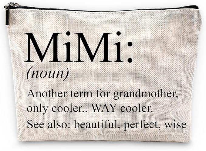 Sufamb Mimi Grandma Gifts - Mother's Day & Birthday Bags, Small Cosmetic Makeup Bag for Purse