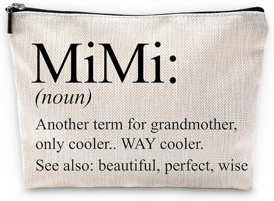 Sufamb Mimi Grandma Gifts - Mother's Day & Birthday Bags, Small Cosmetic Makeup Bag for Purse