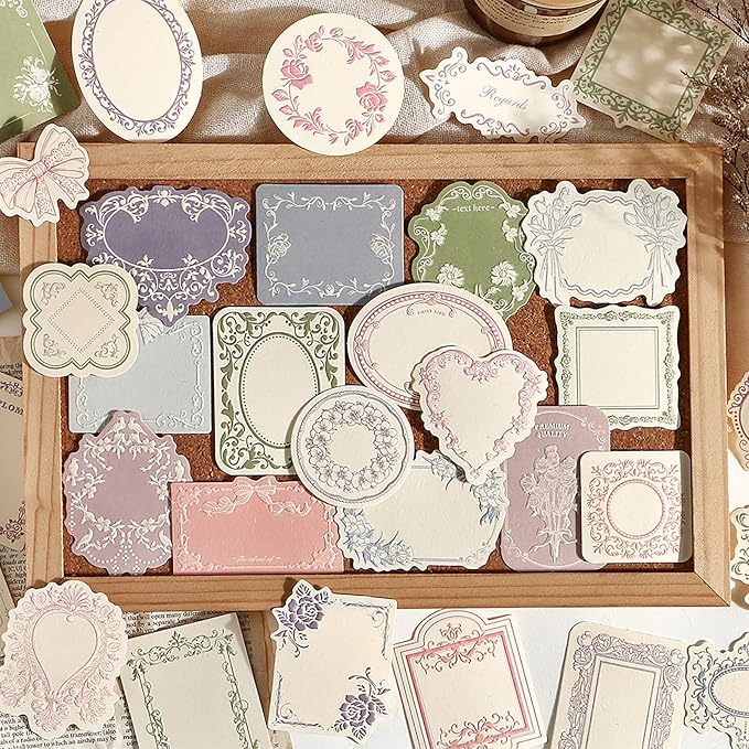 Maxleaf 120pcs Vintage Scrapbooking Letter Writing Paper for Journaling Supplies, Aesthetic Decorative Craft Material Paper for Junk Journals Planner Scrapbook