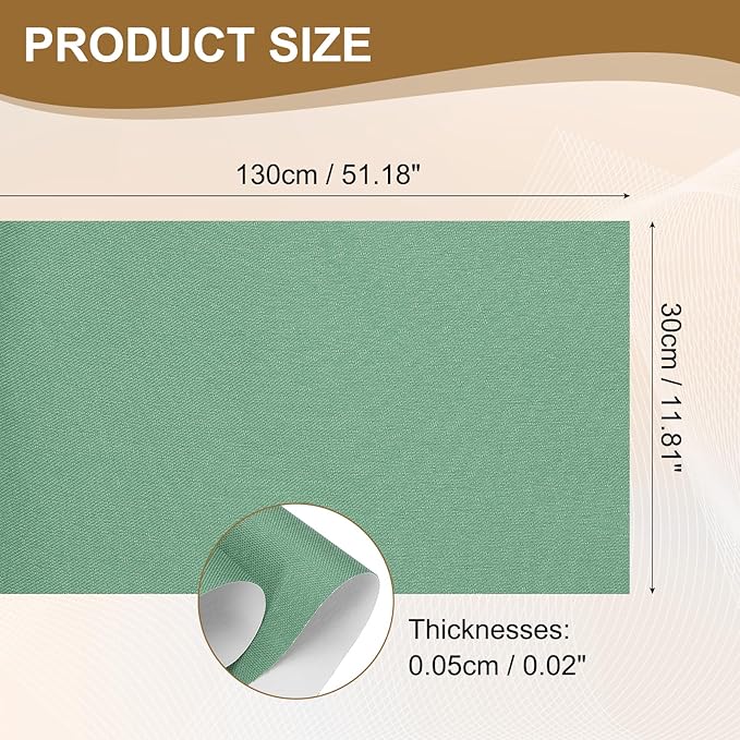 PATIKIL Book Binding Cloth, 51 x 11 Inches Book Cloth for Binding Repairing Fabric Surface Paper Backed Bookbinding Supplies, Green