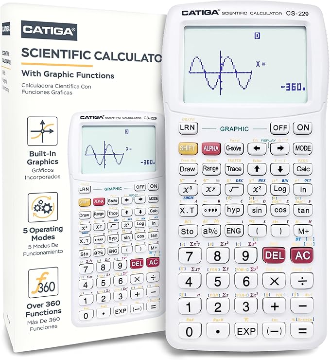 CATIGA Scientific Calculator with Graphic Functions - Multiple Modes with Intuitive Interface - Perfect for Students of Beginner and Advanced Courses, High School or College