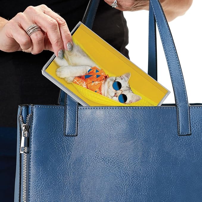 2026 CATtitudes Cat Planner Pocket Calendar & Memo Pad, 3.5-Inch x 6.5-Inch Size Closed, Bookstore-Quality Monthly Floral Purse Calendars With 30 Note Pages for Kitchen & Office