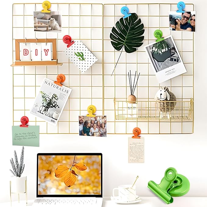 VNDUEEY 20 Pack Multicolored Magnetic Clips for Refrigerator Magnets Magnetic Clips for Fridge and Whiteboard Magnets for Home Office School