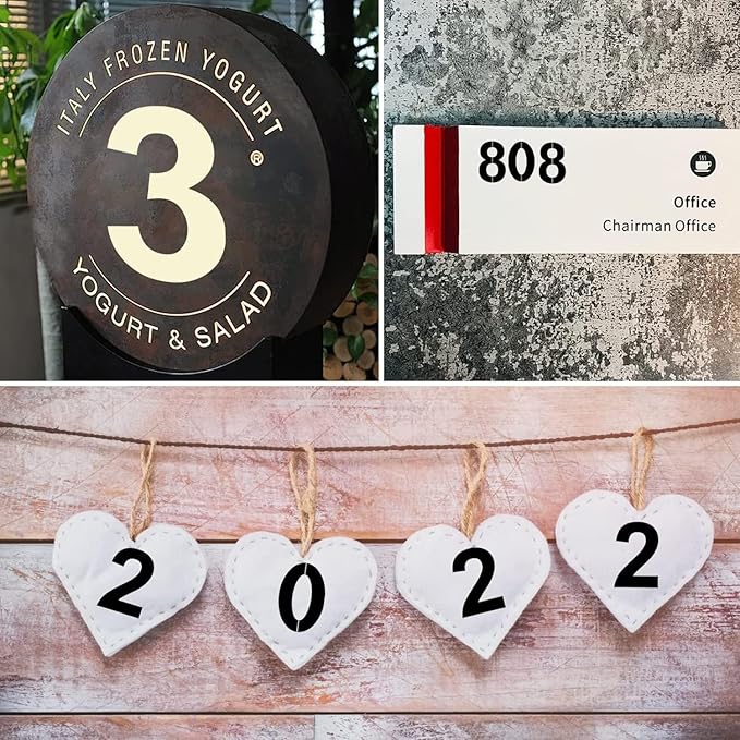 3 Inch Number Stencils Plastic Number Stencils Reusable Digital Painting Templates for Cake Stencil Address Painting Stencil Templates