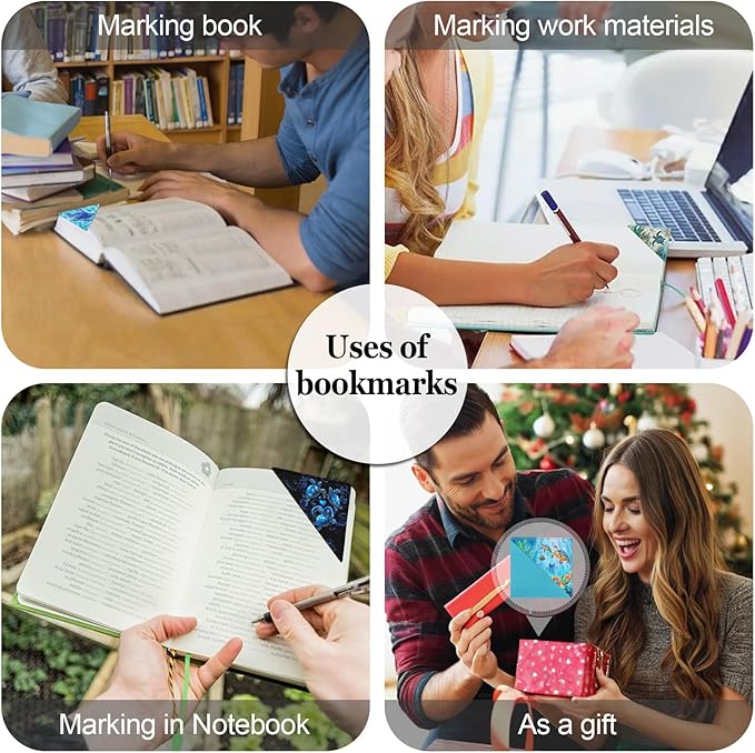 Sea Turtle Corner Bookmarks 4 Pcs, Funny Leather Book Accessories for Book Lovers, Cute Reading Book Page Markers for Women Men Girls Boys Kids Student Teacher Retirement Birthday Gifts