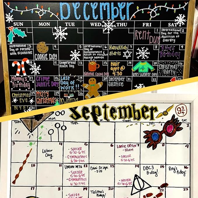 SFAIH Fine Tip Liquid Chalk Markers for Bhalkboard [1-Second Wet Wipe], 0.7-1mm 24 Colors [Neon+Pastel+Metallic], Chalk Pens for Chalkboard, Calendar, Windows, Glass, Includes Highlighter Color Marker