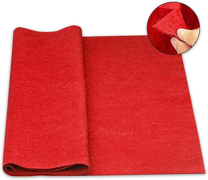 Felt Fabric 1.8 mm Thick 36" x 72" - Soft Durable Felt by The Yard Felt Sheets for Arts and Crafts, DIY Sewing, Crafting Projects (Red)