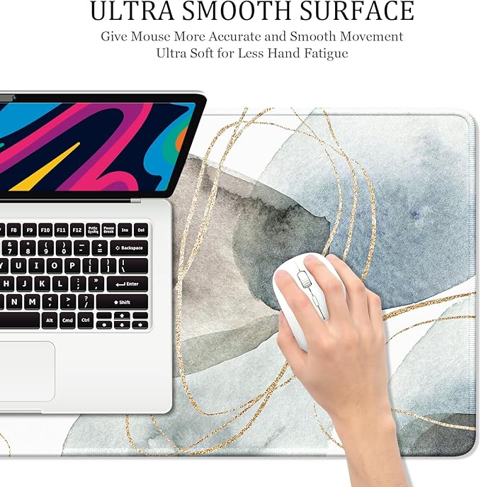Desk Mat, 32" x 16" XXL Extended Large Gaming Mouse Pad, Desktop Decor Desk Pad, Cute Men Women Office Supplies and Accessories, XL Mouse Mat for Laptop & Keyboard, Minimalism Abstract Art