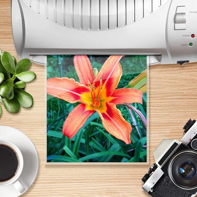 RyhamPaper Thermal Laminating Pouches, Laminating Sheets 8.9 x 11.4-Inches/Letter Size/5 mil, 100 Pack Laminator Sheets for Sealed Document, Cards, Clear Laminated Finish, Round Corner, Waterproof