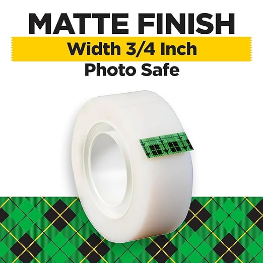 Scotch Magic Tape, Invisible, Repair Christmas Cards and Use as Holiday Gift Wrap Supplies for Christmas, 18 Tape Rolls