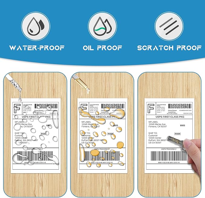 MFLABEL 4 Rolls of 250 4x6 Direct Thermal Blank Shipping Labels for Zebra 2844 Zebra 2843 2844z Eltron